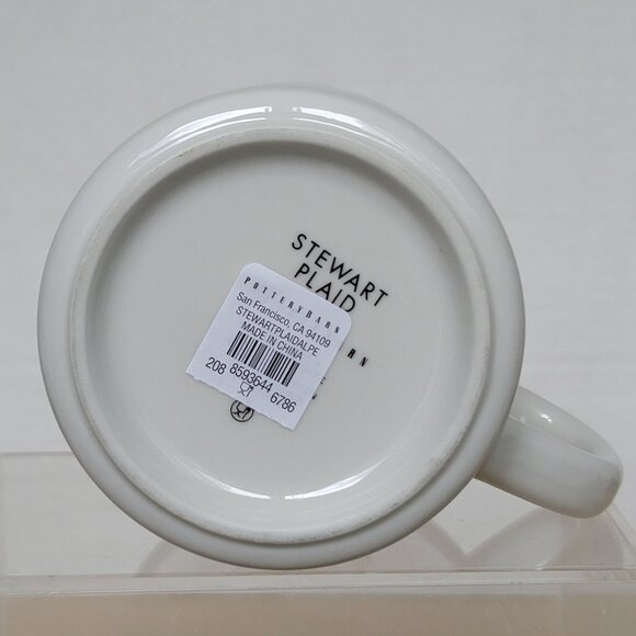 Pottery Barn Stewart Plaid Stoneware Initital Alphabet "E" Christmas Coffee Mug - Picture 5 of 10